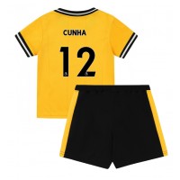 Fotbalové Dres Wolves Matheus Cunha #12 Dětské Domácí 2023-24 Krátký Rukáv (+ trenýrky)